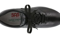 New SAS Shoes Freetime Black Leather Walking Shoe