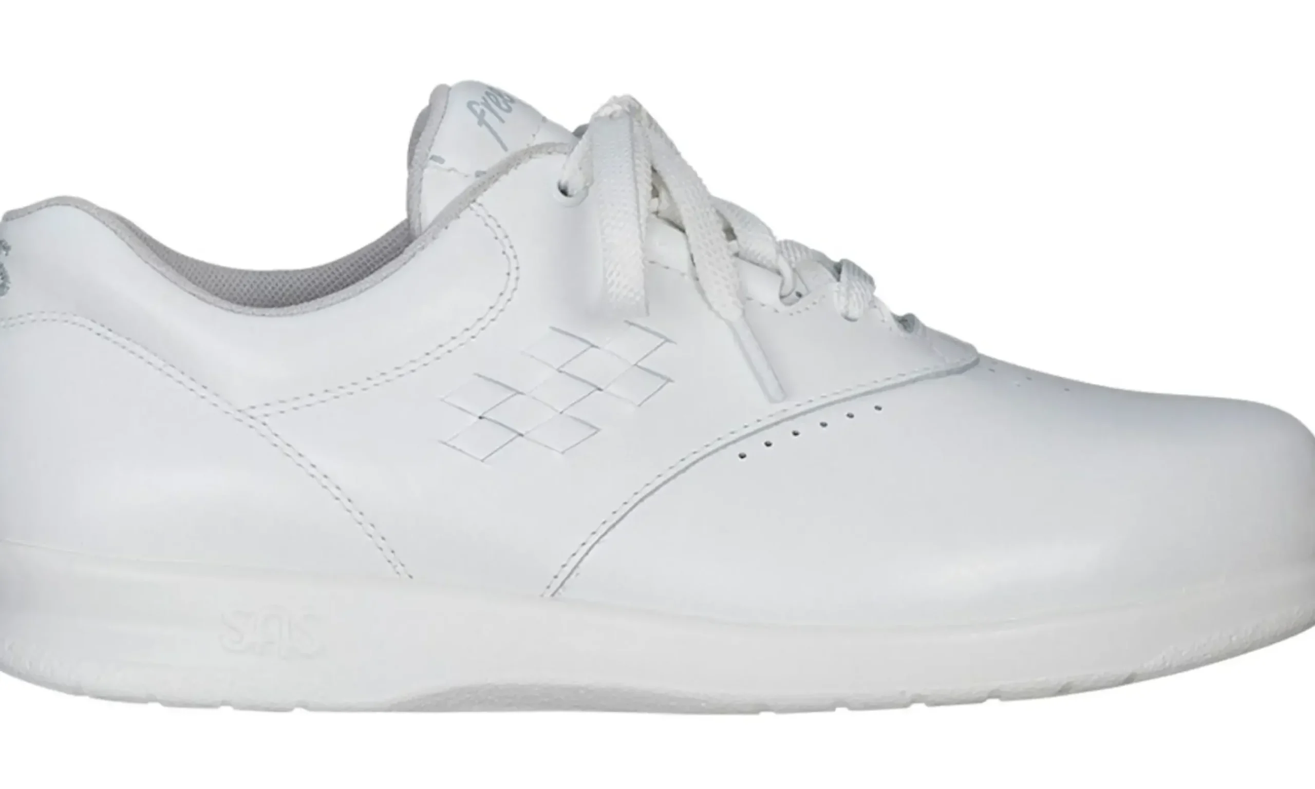 Discount SAS Shoes Freetime White Leather Walking Shoe