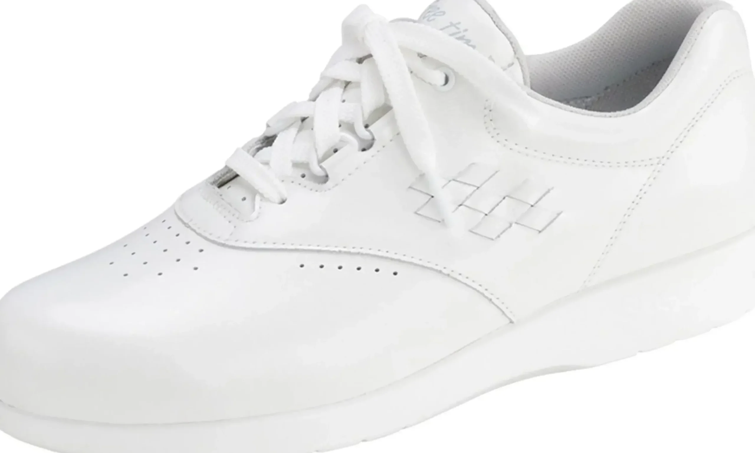 Discount SAS Shoes Freetime White Leather Walking Shoe