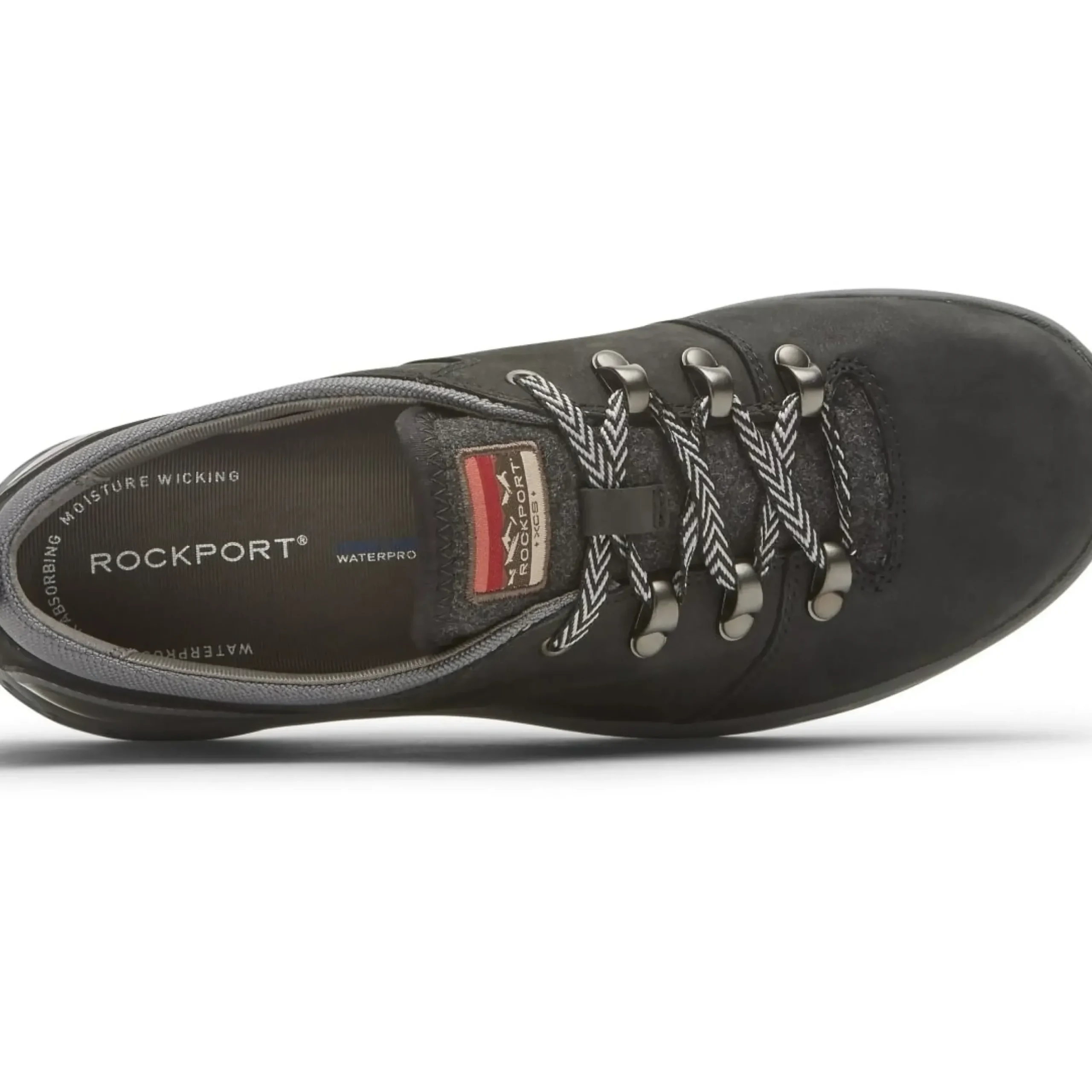 New Rockport Fresh Explore Black Waterproof Lace-Up Sneaker