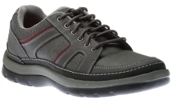 Online Rockport Get Your Kicks Grey Leather Wide Width Mudguard Blucher Sneaker
