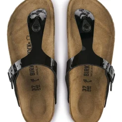 Discount Birkenstock Gizeh Birko-Flor Black Patent Thong Sandal
