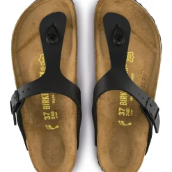 New Birkenstock Gizeh Birko-Flor Black Thong Sandal
