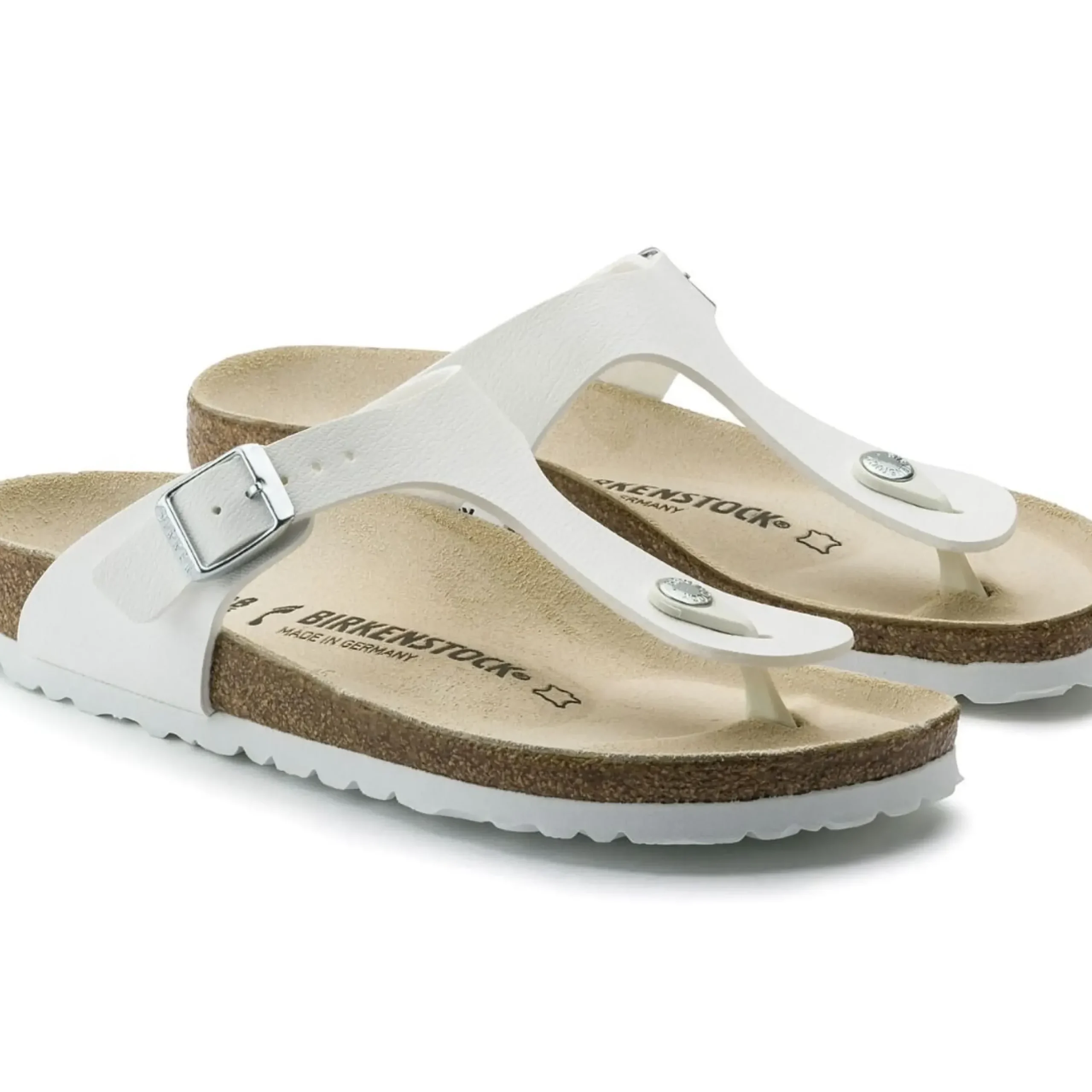 Outlet Birkenstock Gizeh Birko-Flor White Thong Sandal