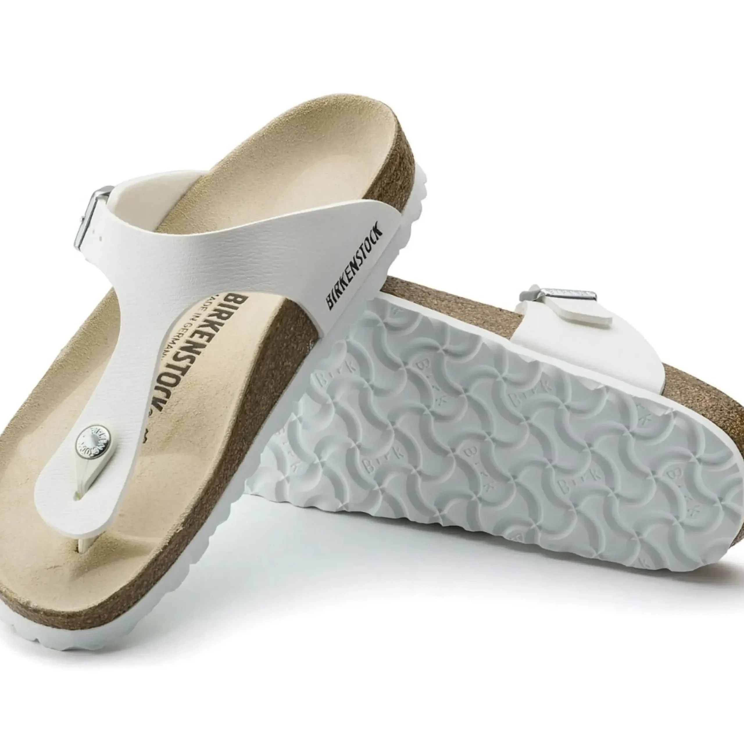 Outlet Birkenstock Gizeh Birko-Flor White Thong Sandal