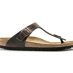 Outlet Birkenstock Gizeh Habana Brown Oiled Leather Thong Sandal