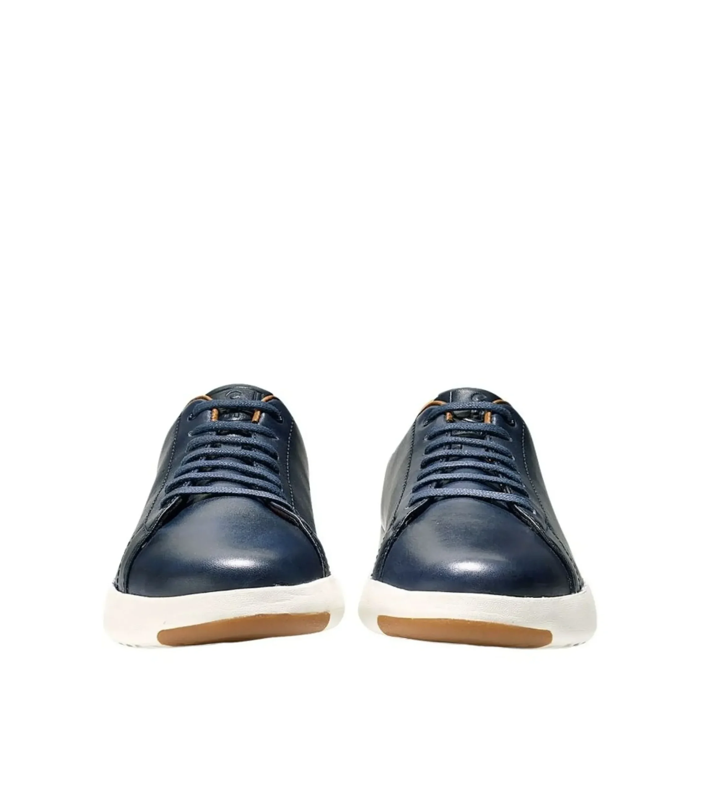 New Cole Haan Grandpru00F8 Blue Leather Lace-Up Tennis Sneaker
