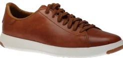Cole Haan Grandpru00F8 Brown Leather Lace-Up Tennis Sneaker