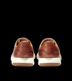 Cole Haan Grandpru00F8 Brown Leather Lace-Up Tennis Sneaker