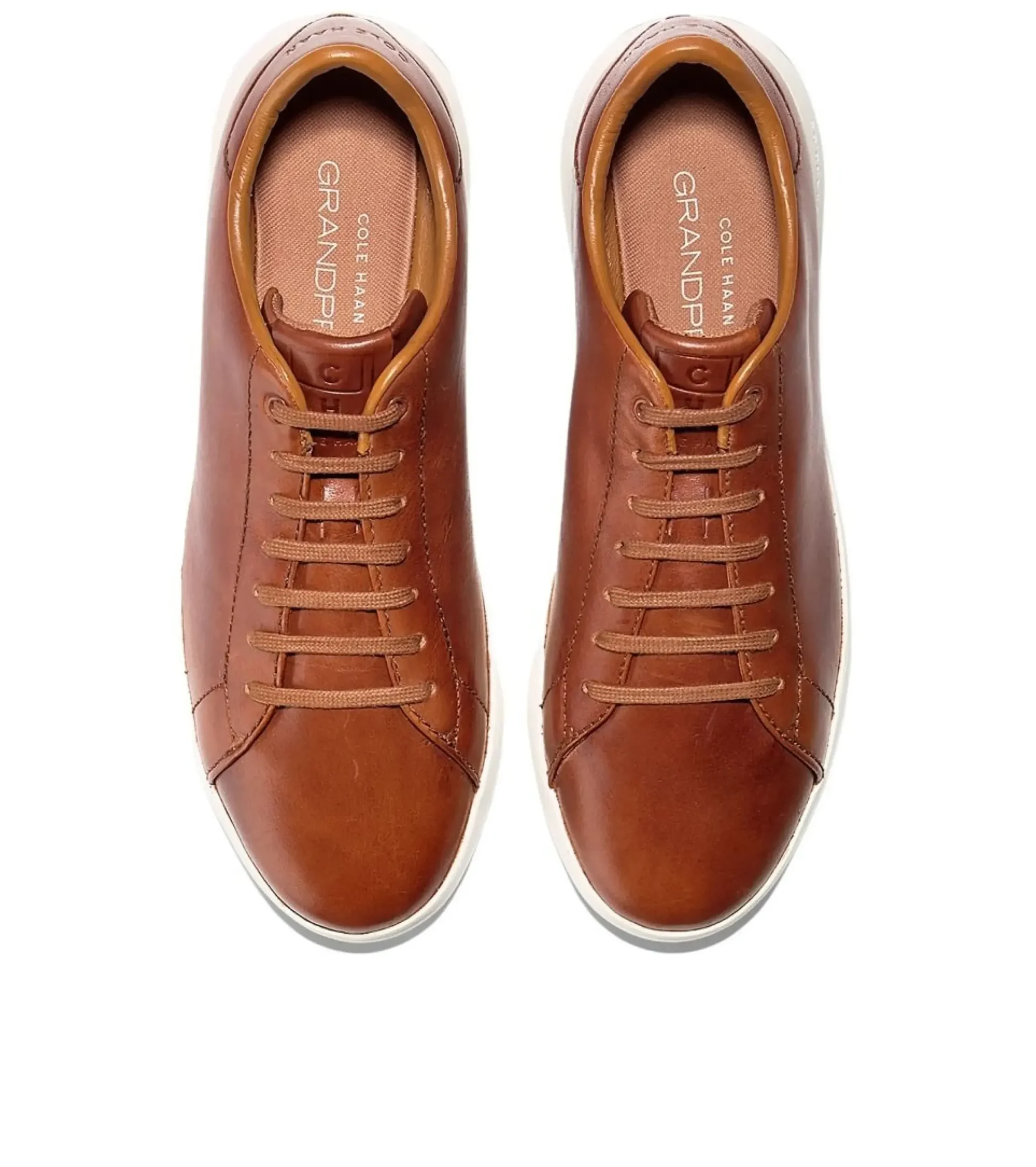 Cole Haan Grandpru00F8 Brown Leather Lace-Up Tennis Sneaker