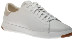 Online Cole Haan Grandpru00F8 White Leather Lace-Up Tennis Sneaker