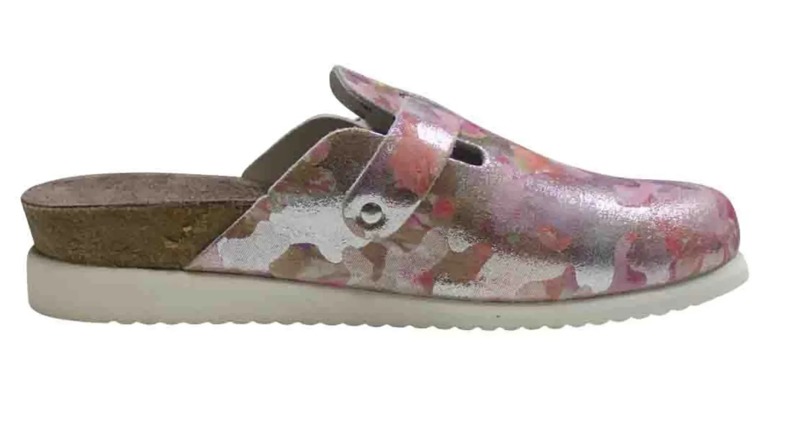 Discount Mephisto Halina Pink Silver Leather Clog