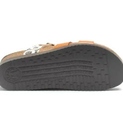 Best Mephisto Hannel Copacabana Camel Waxy Leather Slide Sandal