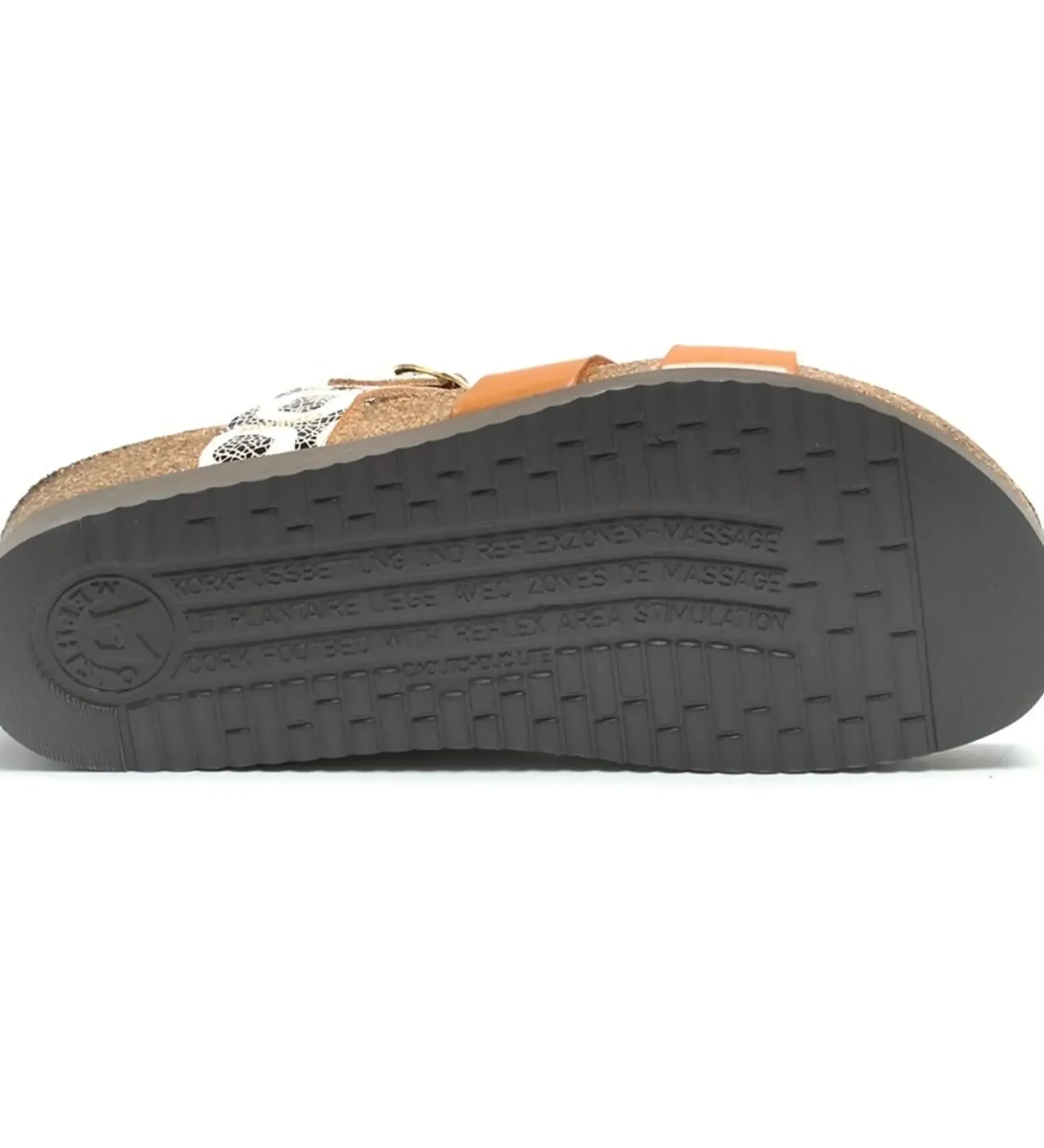 Best Mephisto Hannel Copacabana Camel Waxy Leather Slide Sandal