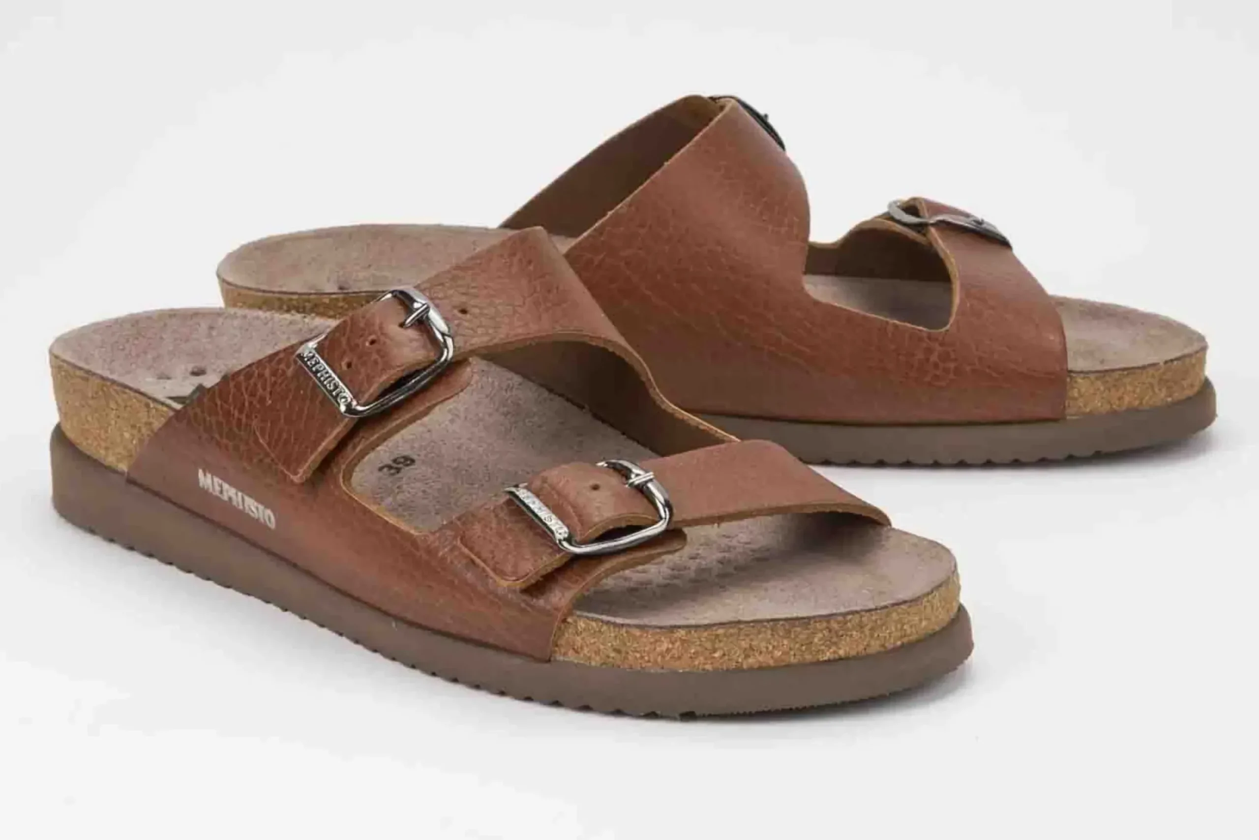 Discount Mephisto Harmony Desert Brown Slide Sandal