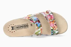 Online Mephisto Harmony Floral Multicolour Slide Sandal