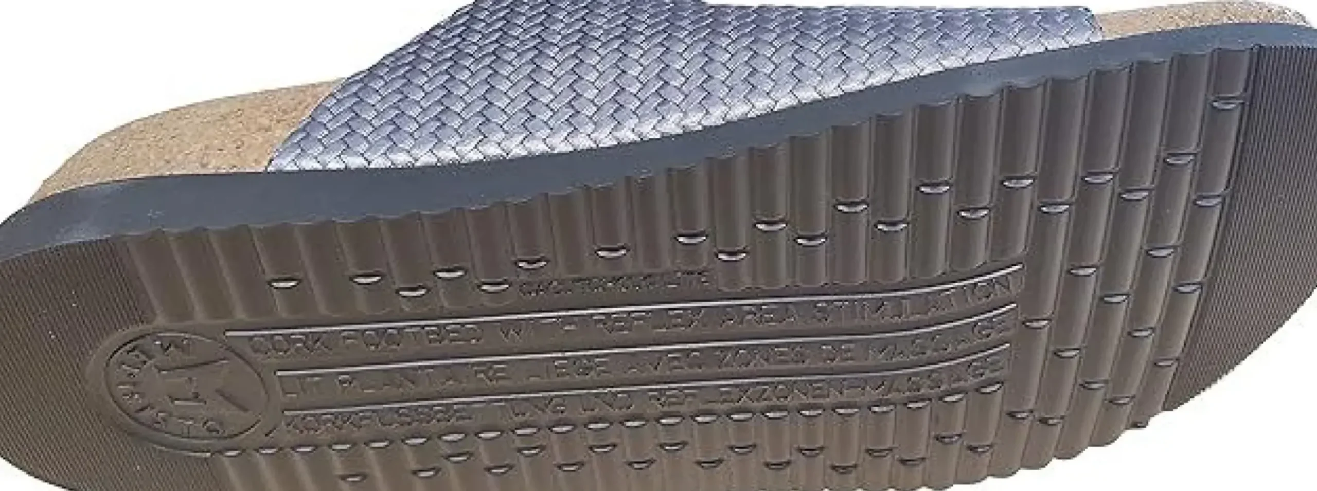 New Mephisto Helda Plus Wide Width Grey Twist Slide Sandal