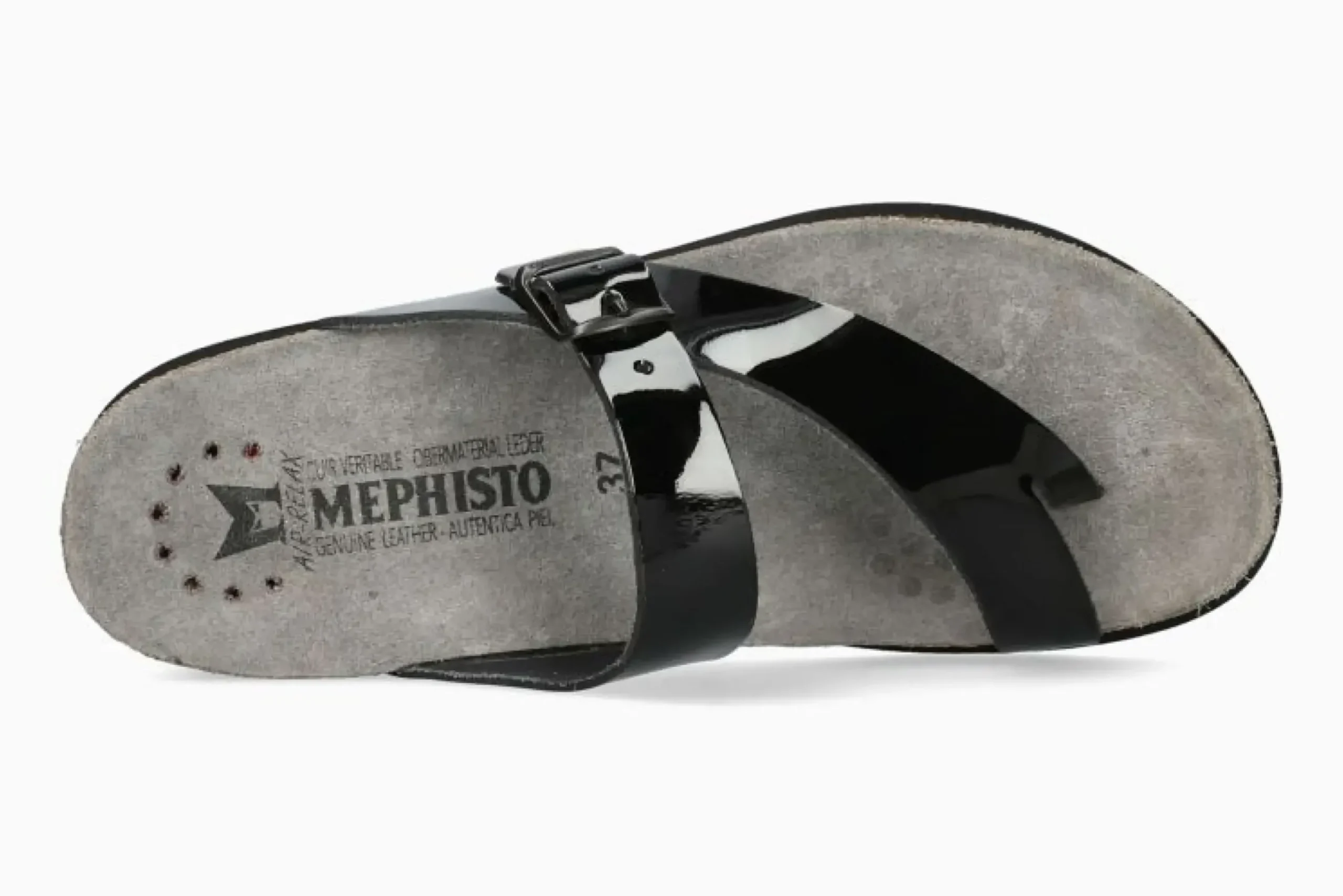 Best Mephisto Helen Black Patent Thong Sandal