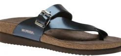 Best Mephisto Helen Blue Metallic Leather Thong Sandal