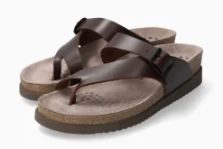 New Mephisto Helen Chestnut Brown Thong Sandal