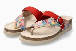 New Mephisto Helen Mix Multicolour Red Thong Sandal