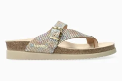 Discount Mephisto Helen Mix Old Pink Metallic Thong Sandal
