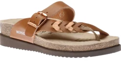 Best Mephisto Heleonore Camel Brown Zebra Leather Thong Sandal