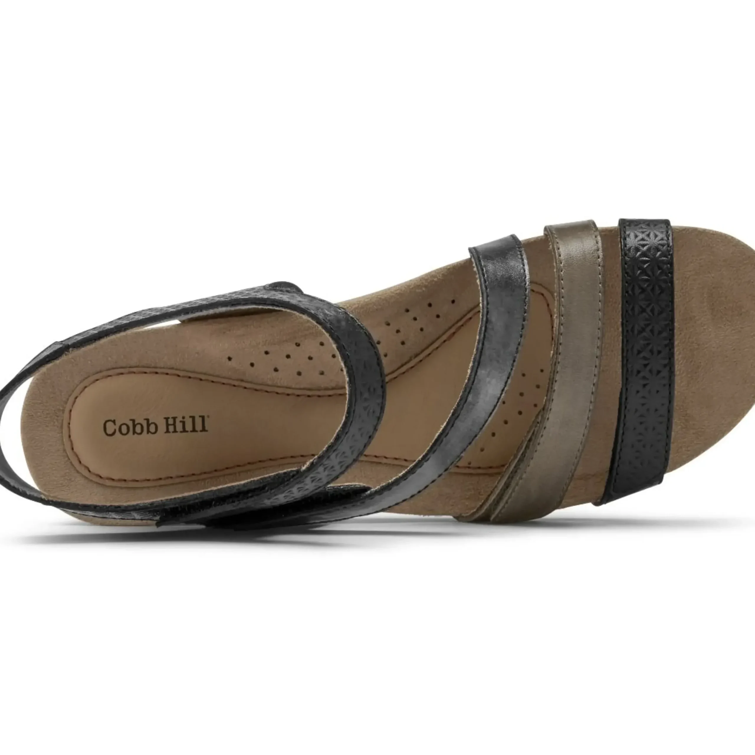 New Cobb Hill Hollywood 4-Strap Black Sandal