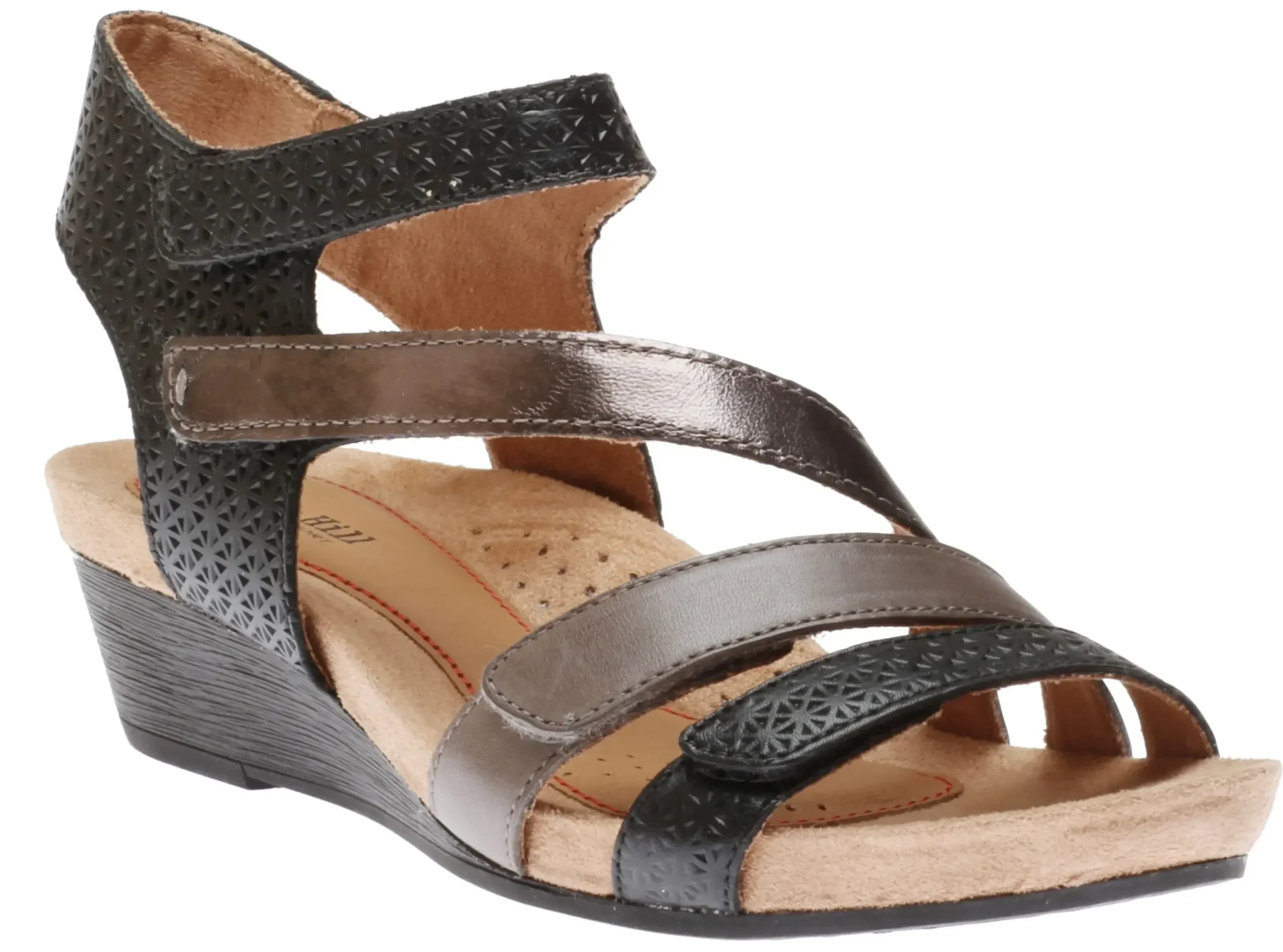 New Cobb Hill Hollywood 4-Strap Black Sandal