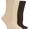 Outlet Hotsox 3 Pack Solid Oyster Crew Socks