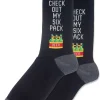 Clearance Hotsox Men's Check Out My Six Pack Crew Socks