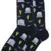 Discount Hotsox Men's Gravestones Crew Socks