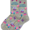Hotsox Women's Happy Birthday Crew Socks