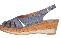 Hot Remonte Houston Blue Wedge Sandal