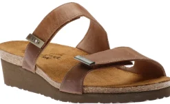 New Naot Jacey Brown Wide Width Slide Sandal