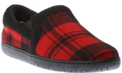 New Foamtreads Jacob Red Black Plaid Slip-On Slipper