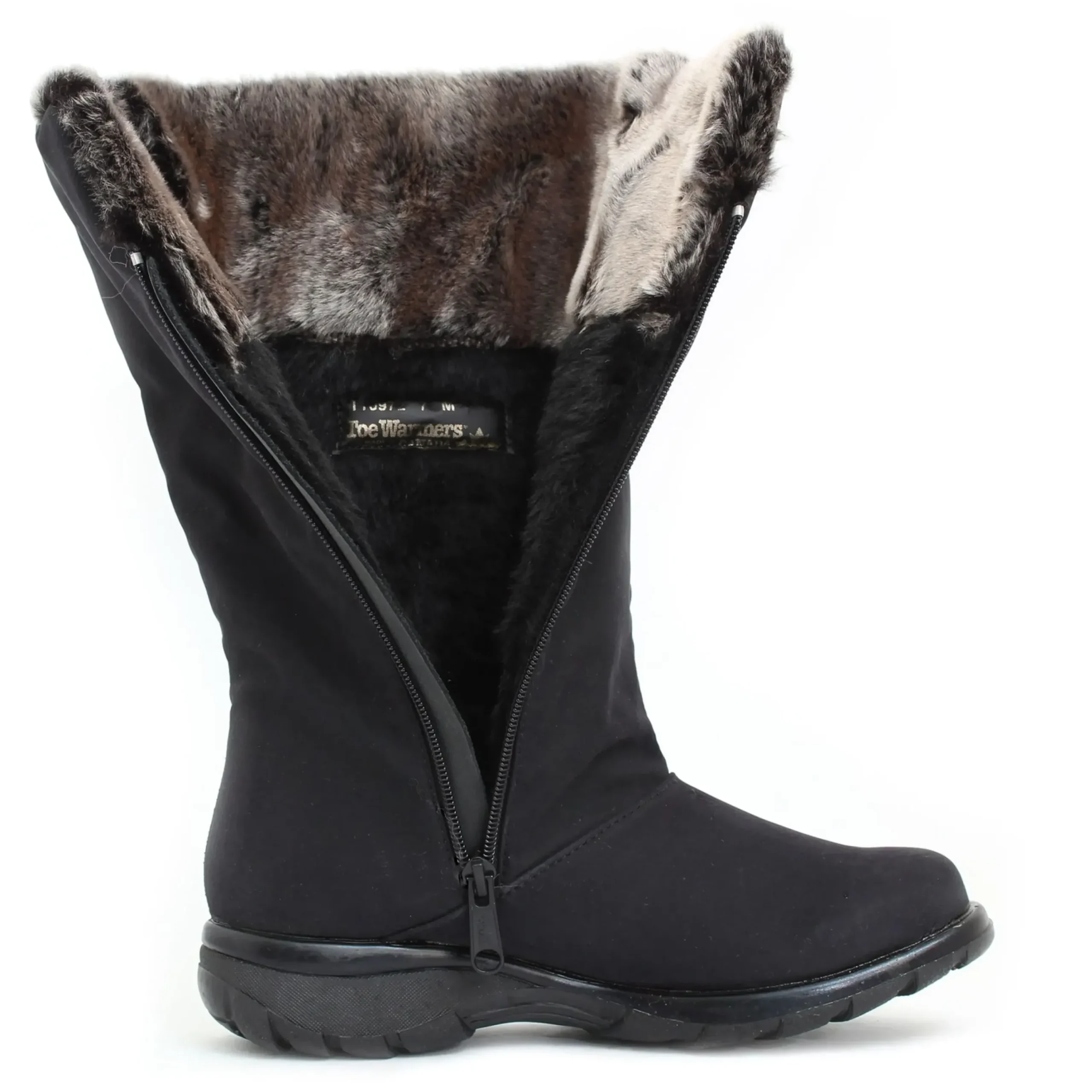 New Toe Warmers Janet Black Mid-Calf Winter Boot