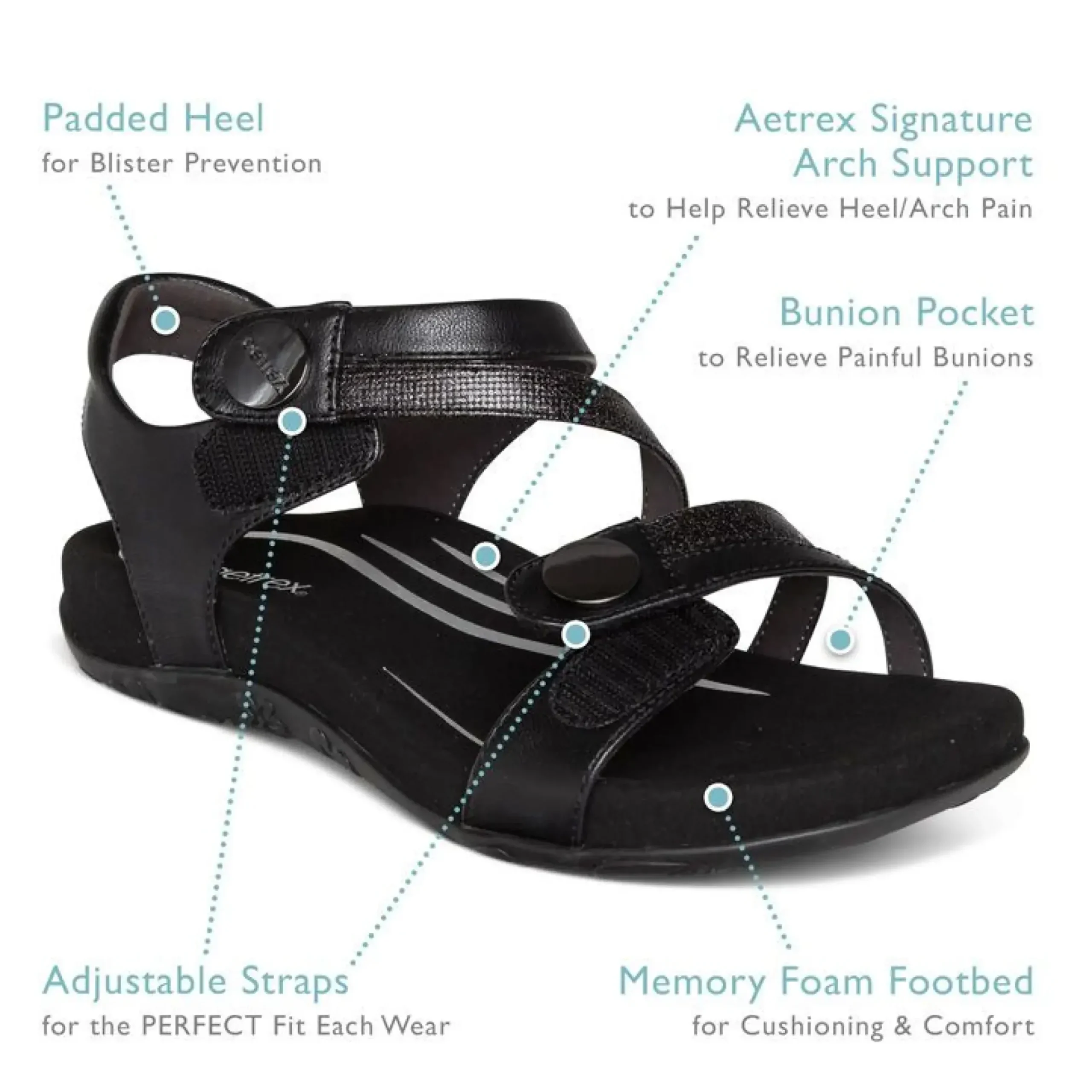 Outlet Aetrex Jess Black