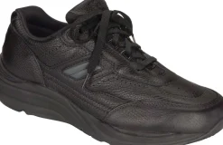 Clearance SAS Shoes Journey Black Leather Lace-Up Walking Shoe