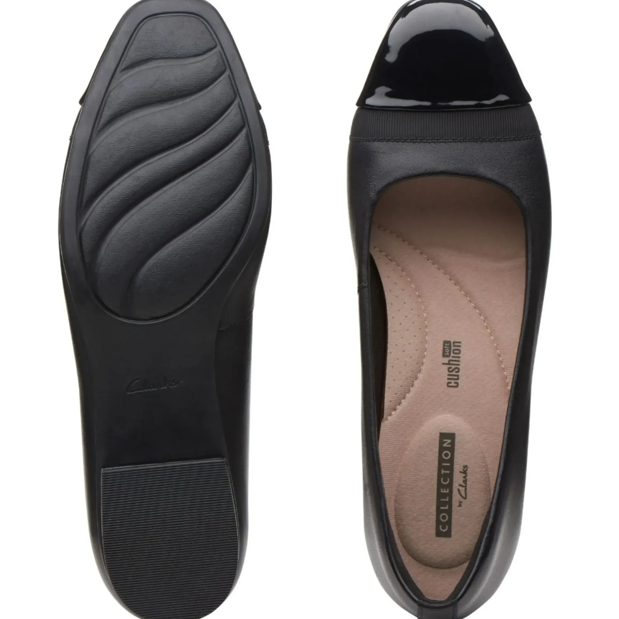 Online Clarks Juliet Monte Black Leather Slip-On