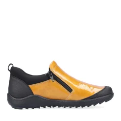 Remonte Jura Scuba Yellow Patent Slip-On Walking Shoe