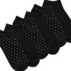 Hot K. BELL Women's Black No Show Socks (Six Pair Pack)