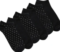 Hot K. BELL Women's Black No Show Socks (Six Pair Pack)