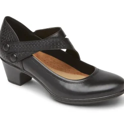 Cobb Hill Kailyn Asymmetrical Black Leather Mary Jane