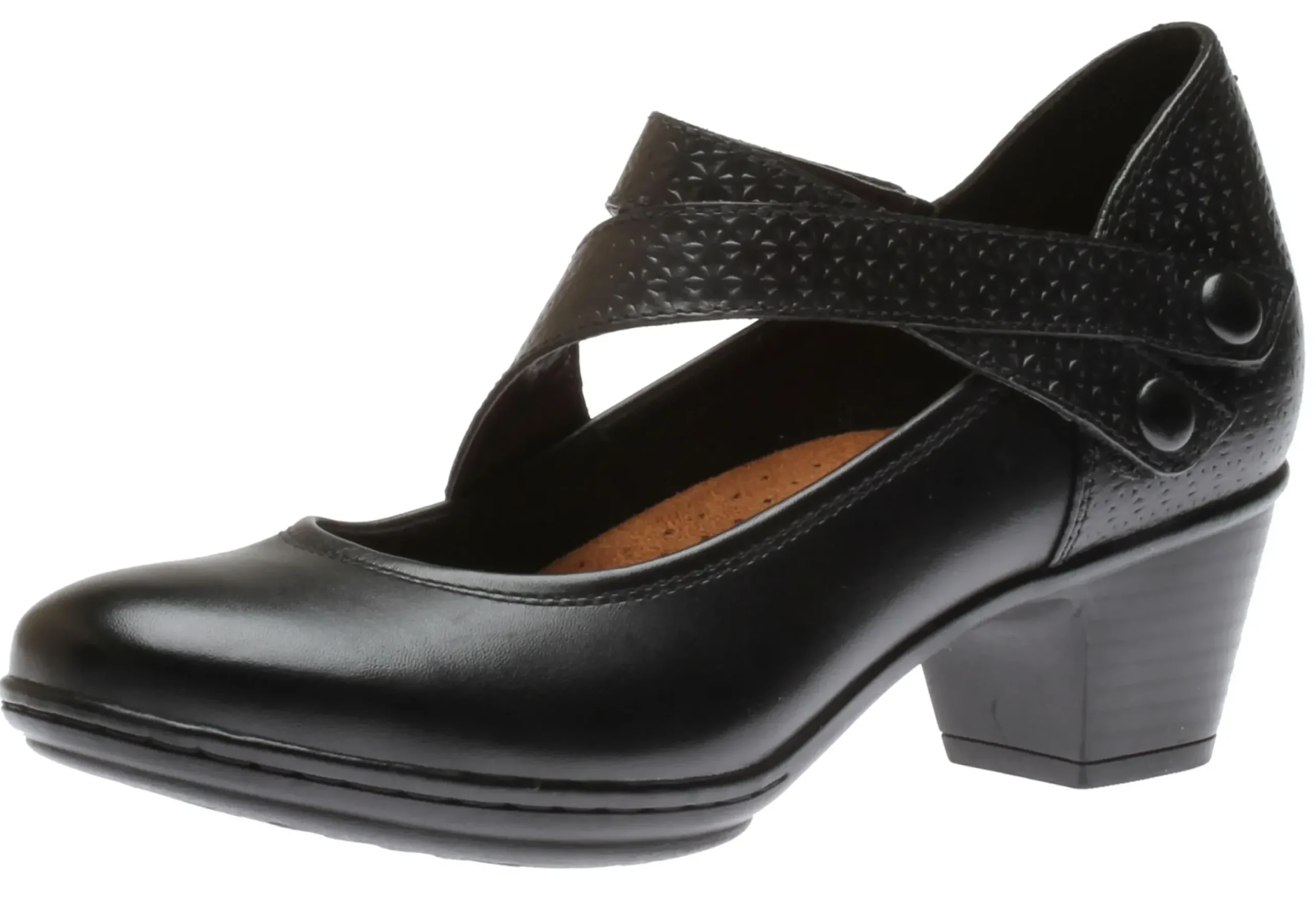 Cobb Hill Kailyn Asymmetrical Black Leather Mary Jane