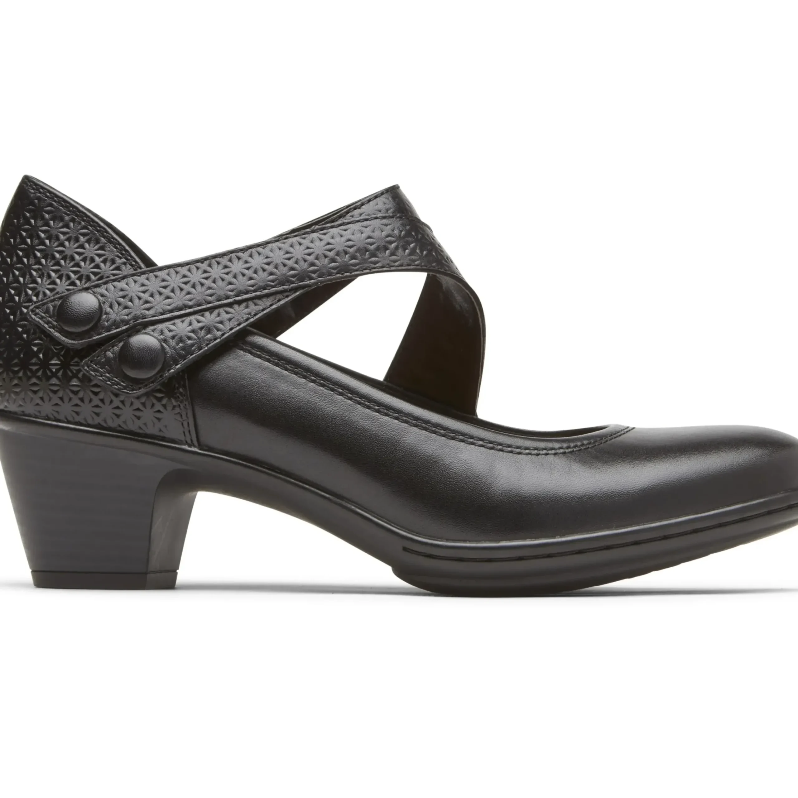 Cobb Hill Kailyn Asymmetrical Black Leather Mary Jane