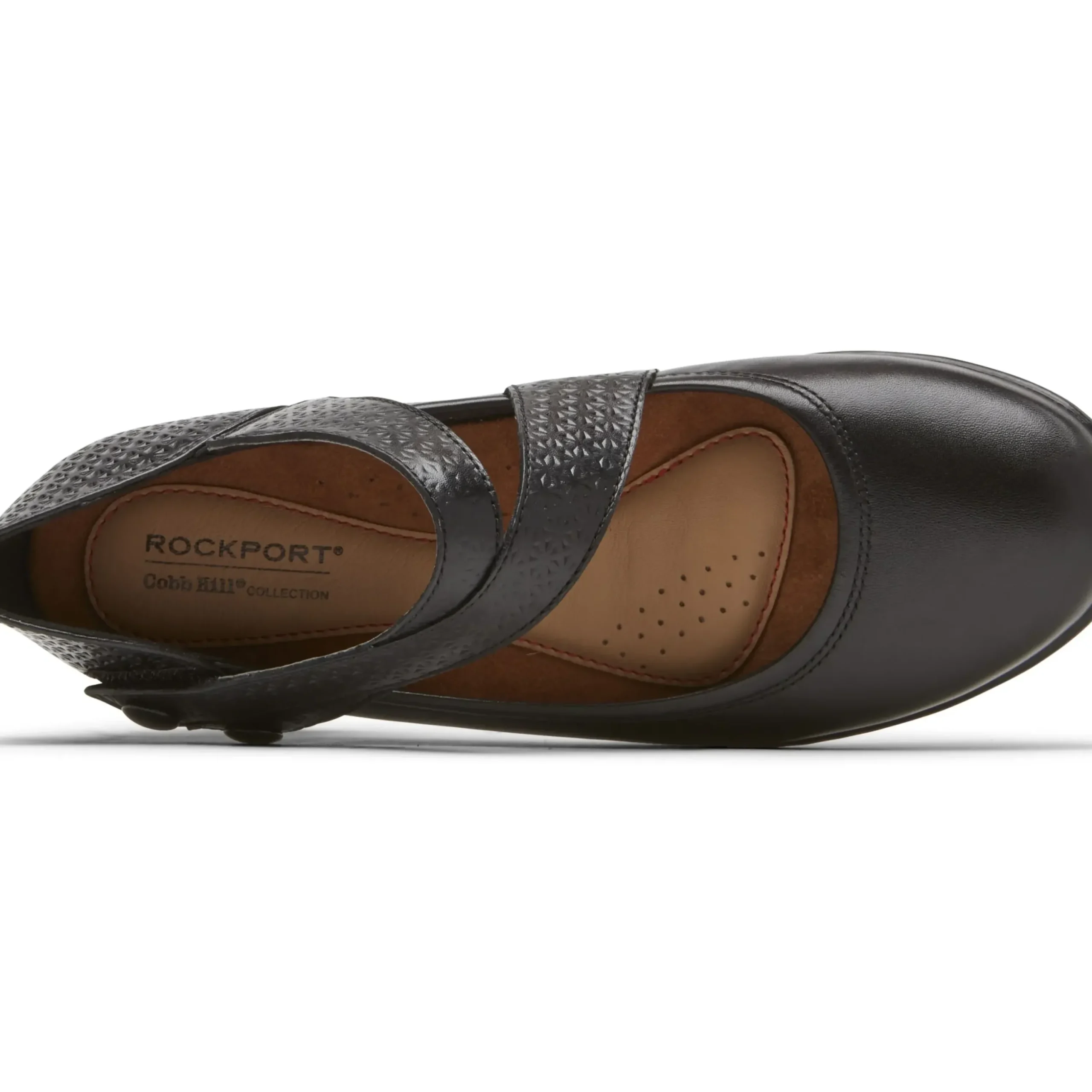 Cobb Hill Kailyn Asymmetrical Black Leather Mary Jane