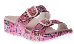 New Dansko Kandi Pink Paisley Floral Eva Double Strap Slide Sandal