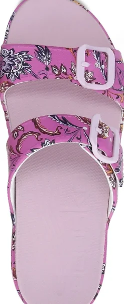 New Dansko Kandi Pink Paisley Floral Eva Double Strap Slide Sandal