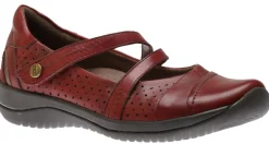 Discount Earth Kara Galilei Bordeaux Perforated Leather Mary Jane Shoe